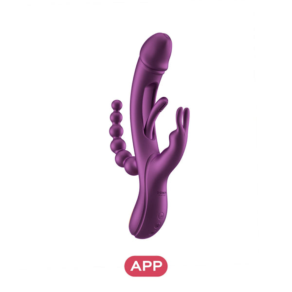 Trilux - Kinky Finger Rabbit Vibrator with Anal Beads